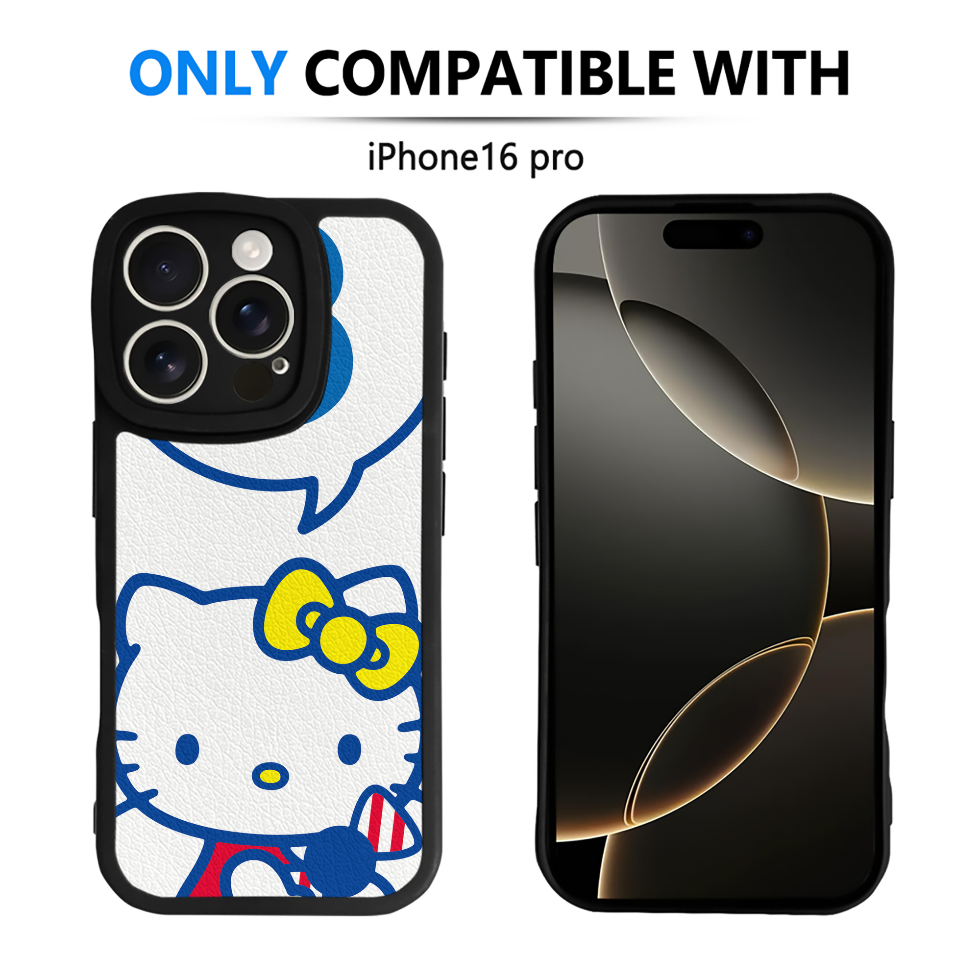 （画像用） Hello Kitty ハローキティ 【iPhone 16シリーズ対応】シリコンスマホケース（レザー調） 材質：シリコン